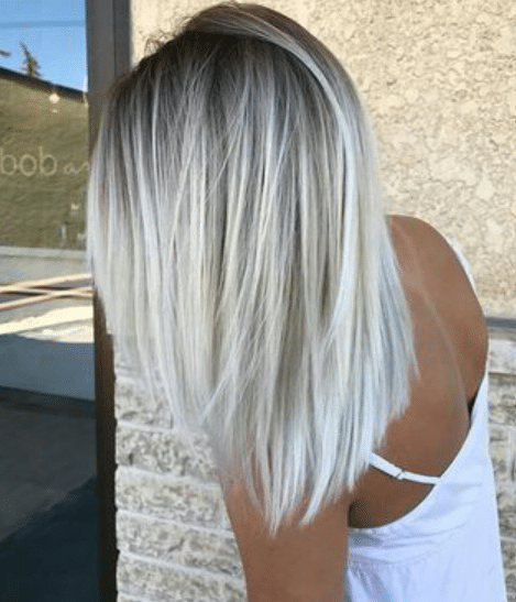 ombré hair blond polaire très clair