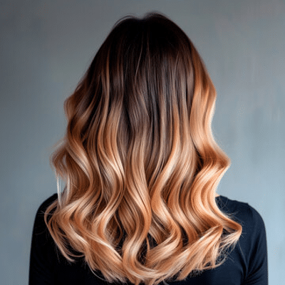 Exemple de coiffure femme pour cheveux colorés