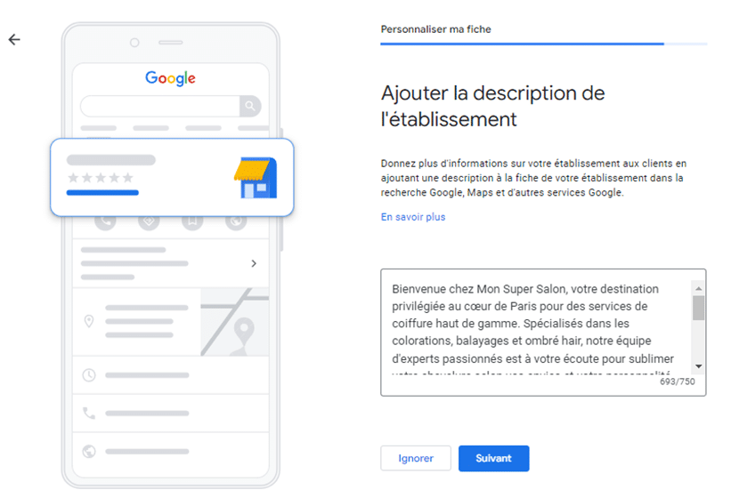 L'importance de la description sur sa Fiche Google My Business pour salon de coiffure