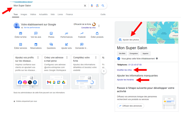 Comment modifier sa Fiche Google My Business pour salon de coiffure